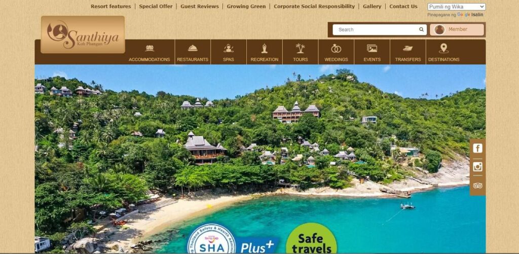 Santhiya KohPhangan Resort & Spa's Homepage