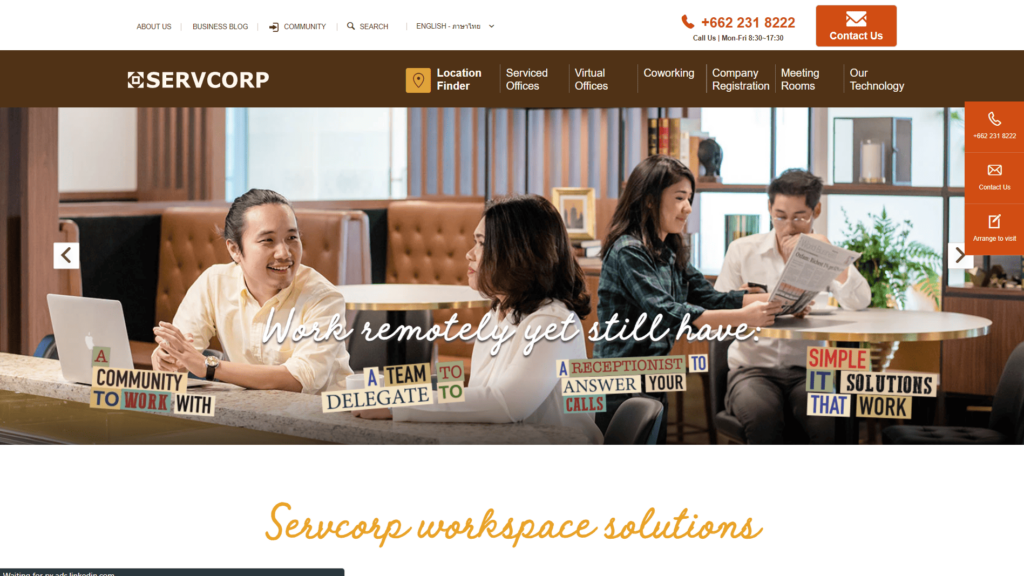 Servcorp's Homepage