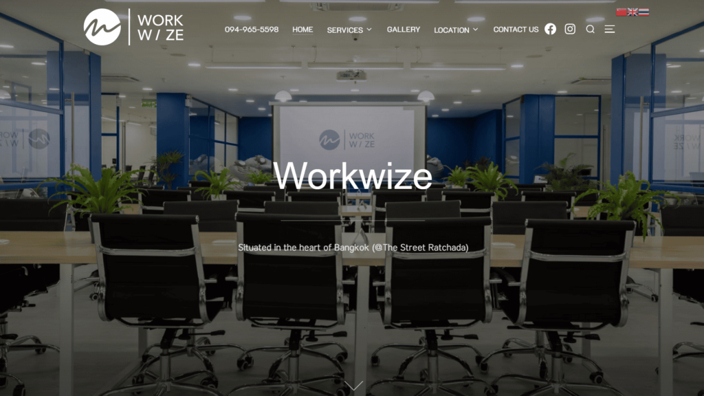 WorkWize Co-Working space's Homepage