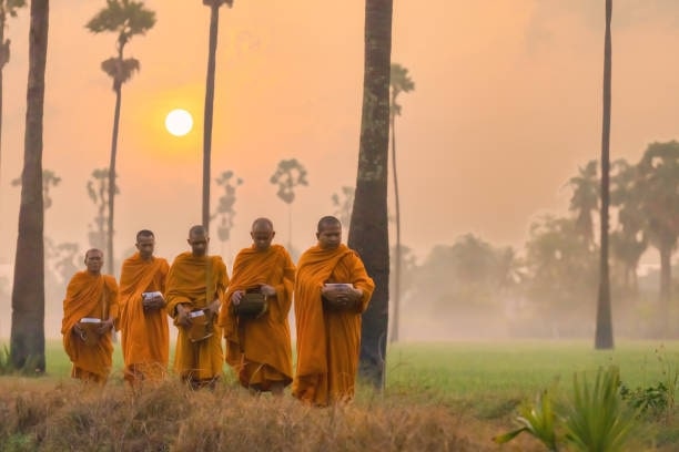 Buddhist monks hold great reverence in Thai culture