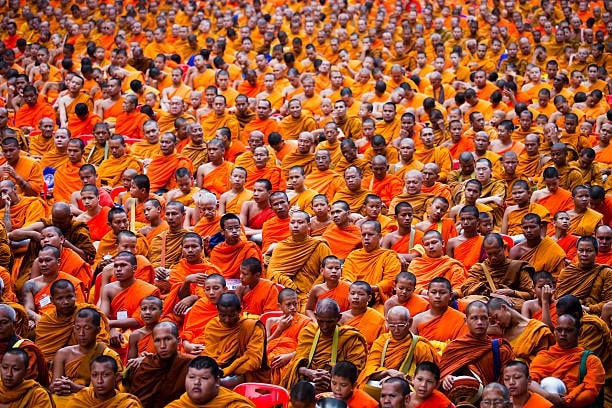 Monks play a central role in Thai Buddhism