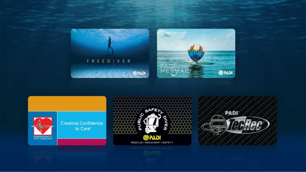 Obtain the scuba certification card