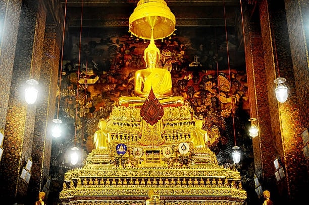 The Emerald Buddha was carved from a single piece of jade