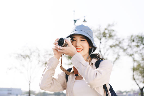 Young adult asian woman traveller