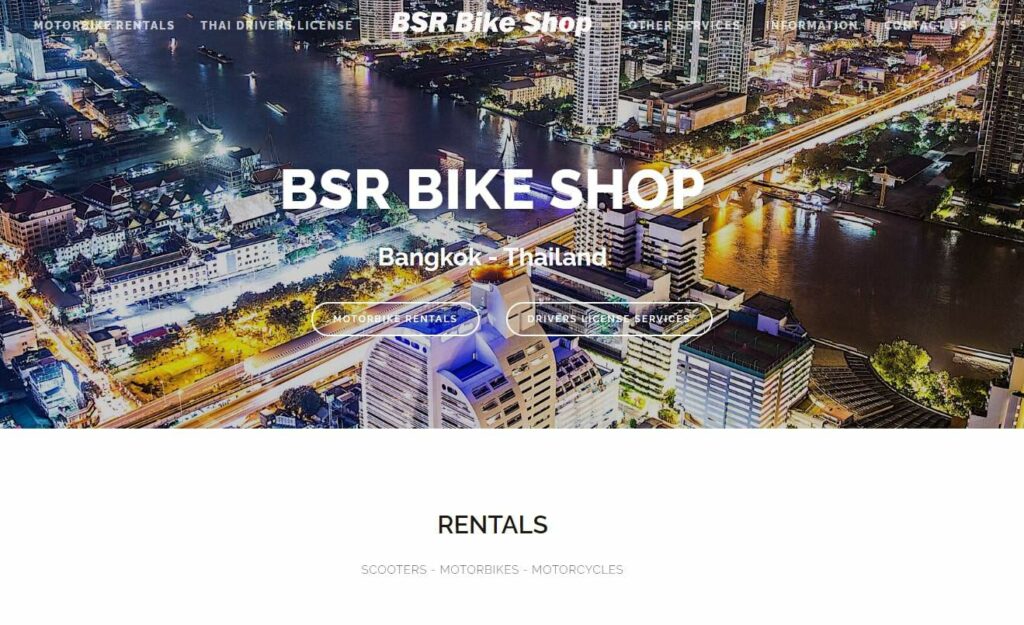 BSR Bike Shop - Motorbike & Scooter Rental's Homepage